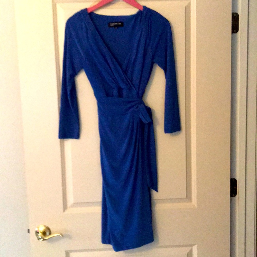 Classic wrap knit dress